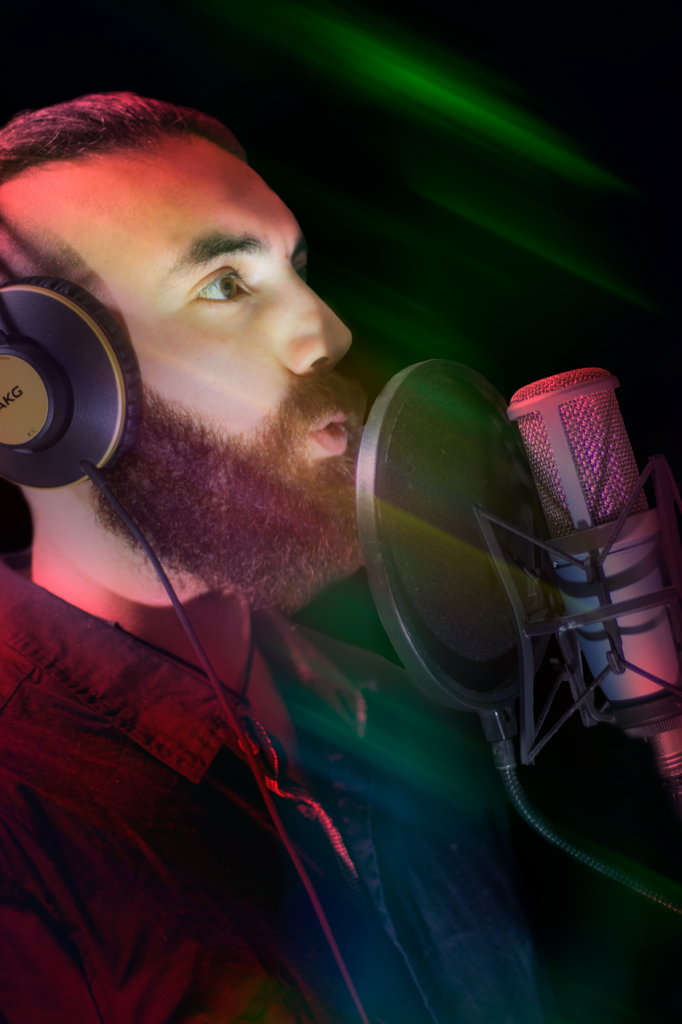 singer, singing, music, portrait, microphone, recording, studio, man, artist